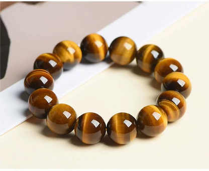 Tiger's eye, a striking chatoyant gemstone,Personalized Lucky charm bracelets,Natural Crystals for Luck Magnetism its unique, eye-catching appearance