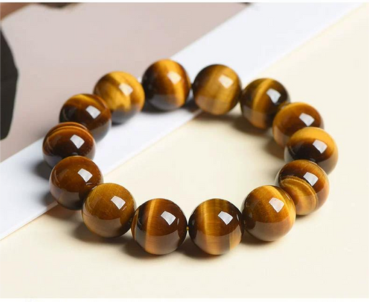 Tiger's eye, a striking chatoyant gemstone,Personalized Lucky charm bracelets,Natural Crystals for Luck Magnetism its unique, eye-catching appearance